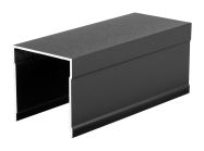 Профіль направляючий верхній однинарний SLIDER L=5000 чорний матовий