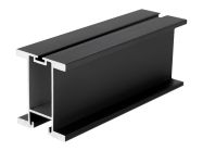 Профіль вертикальний закритий з пазом під щітку Slider HARD L=5200 чорний