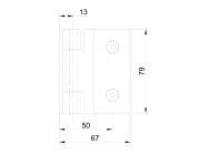 Петля 90* без фіксації GIFF Glass стіна-скло полірований хром
