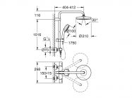 Душевая система с термостатом Grohe New Tempesta Cosmopolitan 210 хром (27922001)