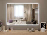 Декоративне дзеркало з фоновим підсвічуванням S11 вертикальне 600*500 мм