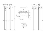 Опора для відкидного столу GIFF Ellio 710 чорний матовий