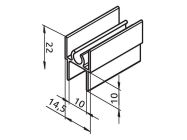 Горизонтальный профиль верхний SLIDER PROJECT L=5000 черный