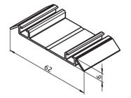 Направляющий профиль нижний SLIDER PROJECT L=5000 темная бронза