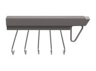 Брючница верхнего крепления одинарная с доводчиком Virno Home 425*145*350 серый