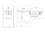 Вешалка для одежды верхнего крепления выдвижная с доводчиком Virno Home 425*134*54 серый