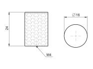 Ручка кнопка Virno Lines 407 матове золото