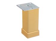 Опора регулируемая квадратная Ozkardesler 40*40 Н=100 матовое золото