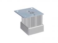 Опора регульована квадратна Ozkardesler 40*40 Н=50 алюміній рифлений