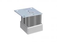 Опора регульована квадратна Ozkardesler 40*40 Н=50 сталь рифлена