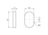 Ручка кнопка GIFF 3/302/16 хром