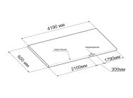 Уцінка. ПФ FAB Італія 3447 KS D4 Сірий туман (Вологостійка) 4190x600x38