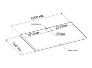 Уценка. ПФ LuxeForm L213 1U Мрамор бежевый 4200x600x38