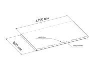 Уцінка. ПФ FAB Італія 4100 Lucido D2,5 Стелла Бьянка (Вологостійка) 4190x600x38