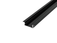 Алюминиевый профиль LPV-7-B-L2000 для светодиодных лент с чёрным матовым рассеивателем - KRONAS
