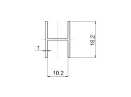 Профиль соединительный SLIDER L=5000 черный браш