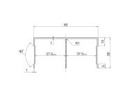 Профиль направляющий верхний SLIDER L=5000 титан
