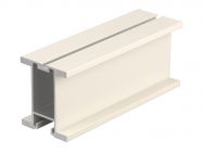 Профіль вертикальний закритий з пазом під щітку Slider HARD L=5300 айворі