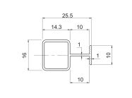 Профиль соединительный Slider AIR L=5000 черный браш