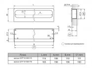Ручка врізна GIFF 9/106/176 чорний матовий