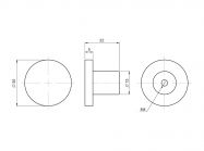 Ручка кнопка GIFF 3/303 чорний матовий