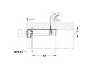Шкафодержатель регулируемый правый Hafelе/Camar 806 (290.05.960)