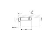 Шкафодержатель регулируемый левый Hafelе/Camar 806 (290.05.961)