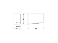 Заглушка шафотримача права Hafele/Camar 806 білий (290.05.682)