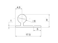 Алюминиевая направляющая AL-1473 Омега 60 L=1200
