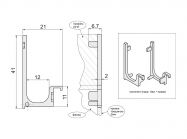 Заглушка к ручке-профилю Virno Lines 414/UP черный матовый (пара)
