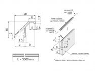 Ручка-профіль врізна Virno Lines 418 L=3000 алюміній