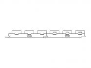 Стеновая панель наборная Super Profil 12133 МДФ 133х12х2800 Монблан Грей