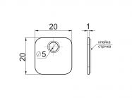 Планка для штовхача GIFF під саморіз з клейовою основою