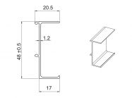 Профіль Gola L-подібний універсальний Volpato Clap`n`FIT L=4200 матове золото (80/G38)