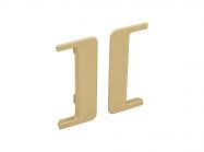 Заглушка відкрита до С-подібного профілю Gola Volpato Clap`n`FIT матове золото (пара)