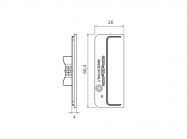 Заглушка закрытая внешняя к С-образному профилю Gola Volpato Clap`n`FIT матовое золото (пара)