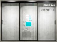 Раздвижная межкомнатная перегородка GIFF Glass Zone 2+1