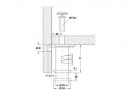 Опора з регулюванням Camar 308 H=50 D=28 цинк (637.26.922)