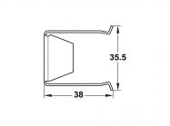 Кліпса - кріплення цоколя до опори Camar 308 цинк (637.86.380)