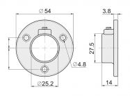 R-11/M Крепление трубы d=25 (сталь) GIFF фланец черный