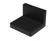 Уголок мебельный монтажный с пластиковой заглушкой GIFF черный