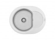 Мойка искусственный камень Elleci 600x470 Easy Round Bianco Titano G68