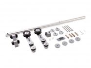 Амбарна система Albatur для міжкімнатних дверей зі скла без доводчика M23 8900 200 алюміній