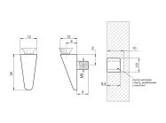 Крепление для стеклянной полки с присоской GIFF Link хром