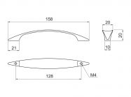 Ручка скоба GIFF 2/106/128 хром