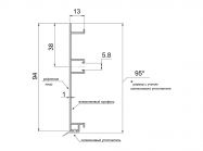 Планка цокольная GIFF L=4000 H=100 алюминий рифленый