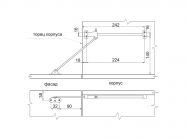 Барный фиксатор левый углового открывания вниз UA (Ф 282.01)