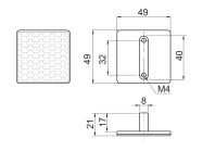 Ручка кнопка GIFF 2/128/32 хром