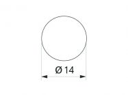 Заглушка на конфірмат самоклеюча Folmag d=14 дуб туга 121 (25 шт)