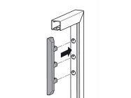 Адаптер Hafele для алюминиевой рамы к подъемникам Free Flap/Swing/Flap никель (372.91.599)